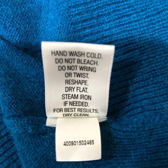 Apt9 100% Cashmere V-Neck Teal Sweater Size M - Picture 7 of 7
